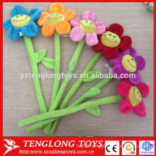 Factory price colorful moldable plush flowers with Wire